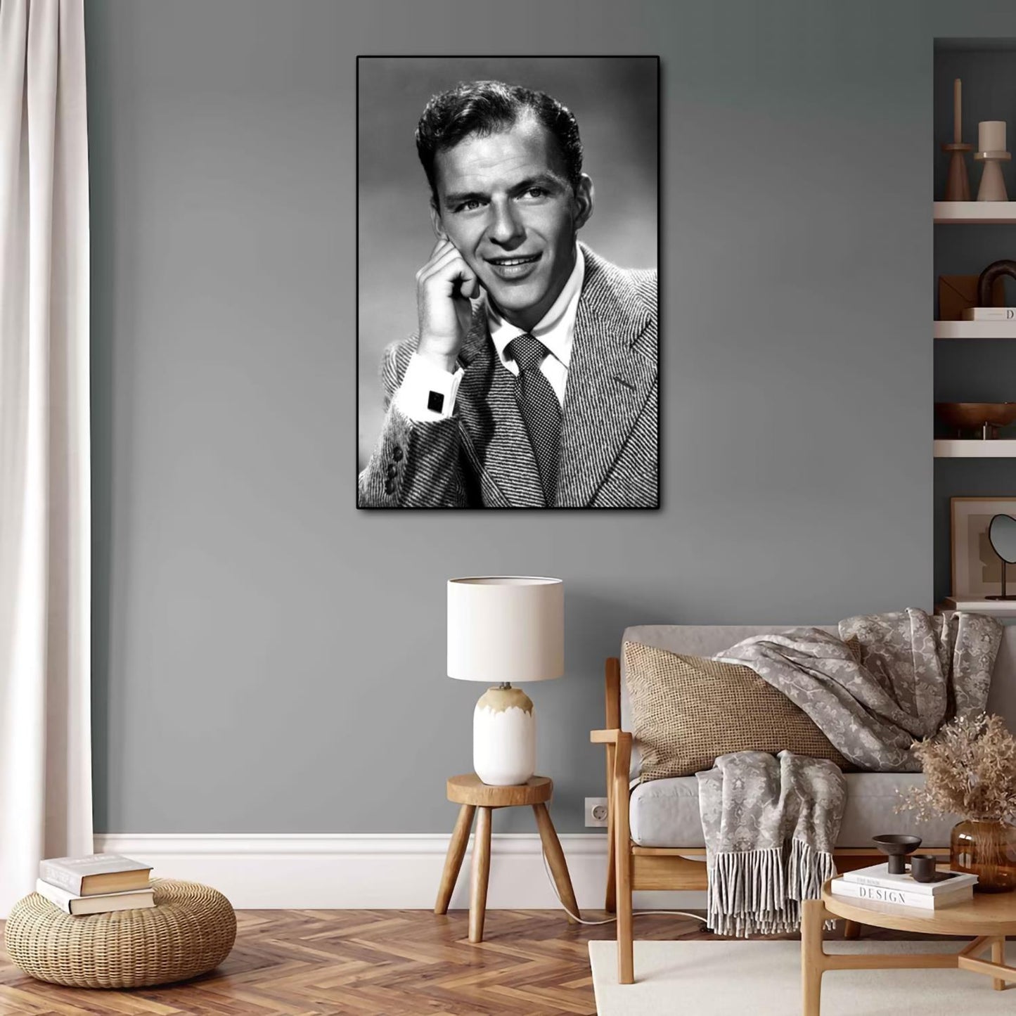 Frank Sinatra Black and White Poster