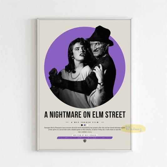 A Nightmare On Elm Street Minimalist Movie Wall Art Poster