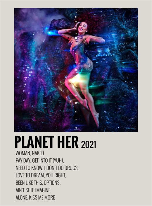 Doja Cat Planet Her Album Cover Minimalist Poster