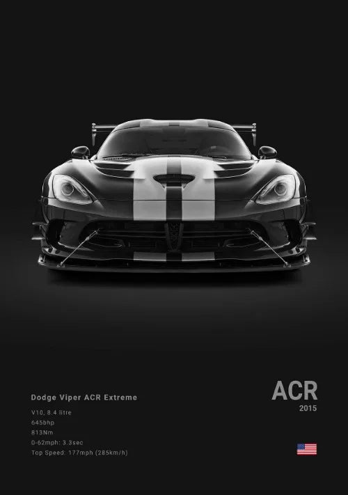 Dodge Viper ACR Minimalist Car Poster