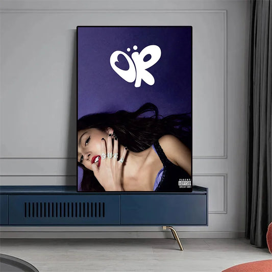Olivia Rodrigo Heart Purple Poster