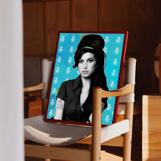 Amy Winehouse Blue Wall Art Poster