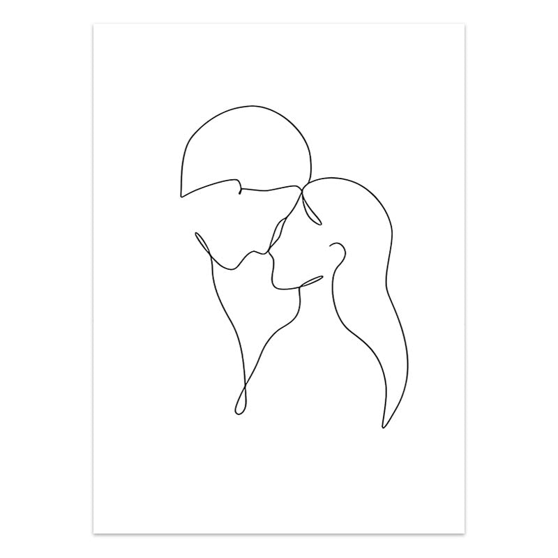 Couple Love Minimalist Poster