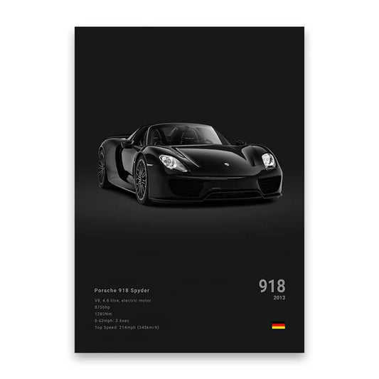 Porsche 918 Spyder Car Poster