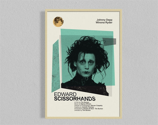 Edward Scissorhands Minimalist Movie Wall Art Poster