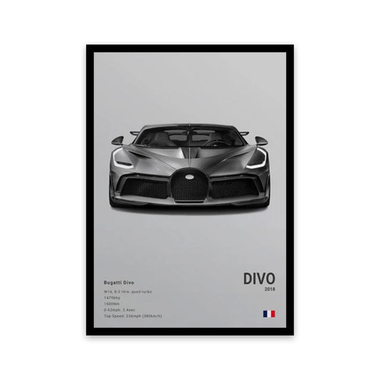 Bugatti Divo Car Poster