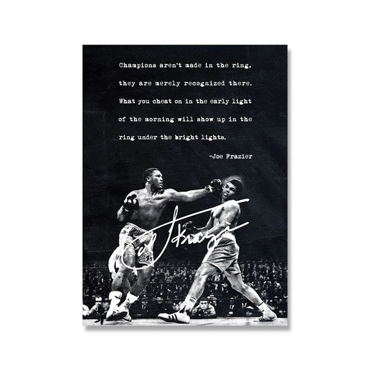 Joe Frazier Motivational Quote Boxing Poster