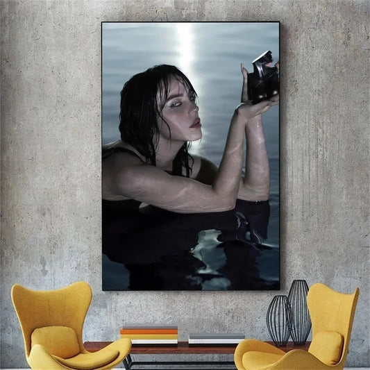 Billie Eilish In Water Poster
