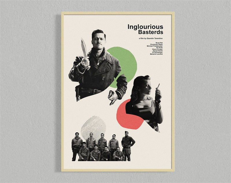 Inglourious Basterds Minimalist Movie Wall Art Poster