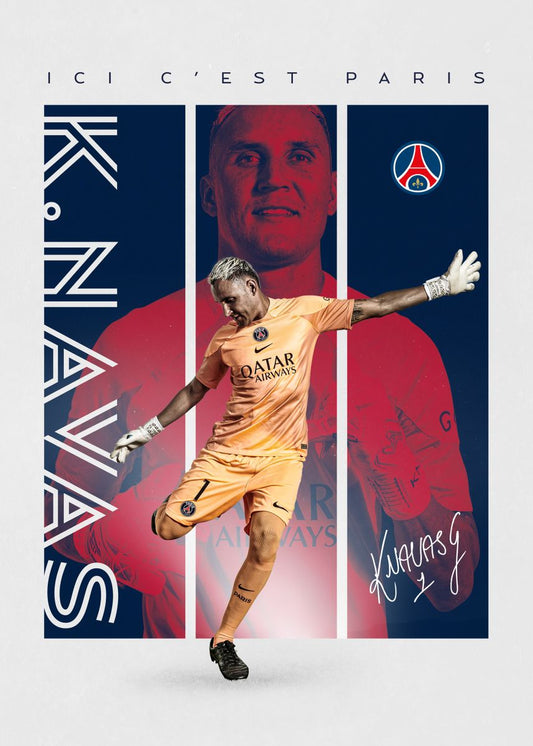 K Navas Soccer Football Star Poster