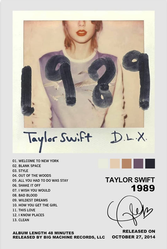 1989 Taylor Swift Minimalist Album Cover Poster