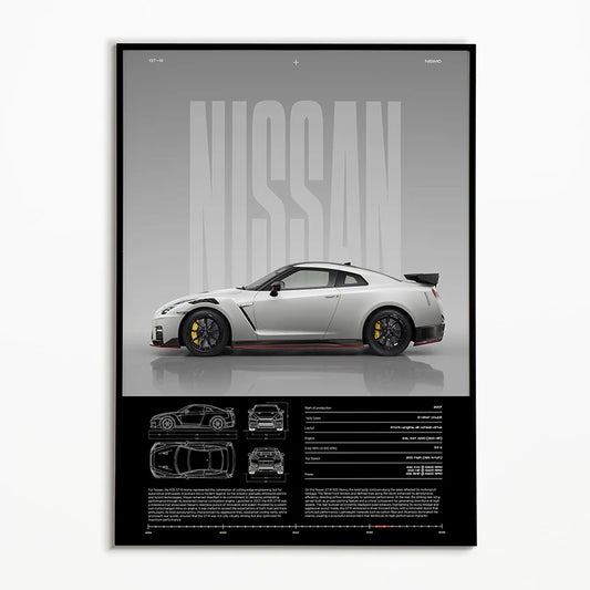 Nissan GT-R Car Poster