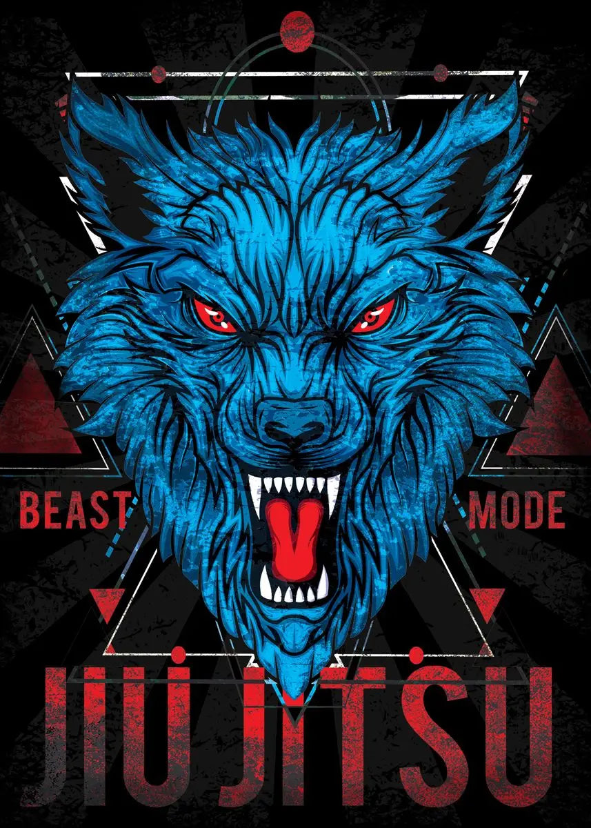 Jiu Jitsu Beast Mode Martial Art Poster