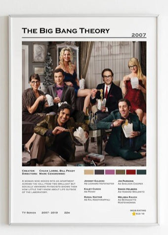 The Big Bang Theory Minimalist Wall Art Poster