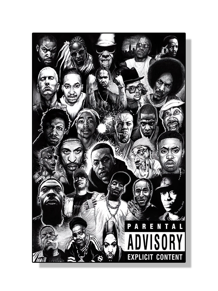 2000s 90s Rap Legends Painting Poster