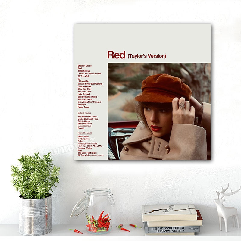 Taylor Swift Red Taylor's Version Album Poster