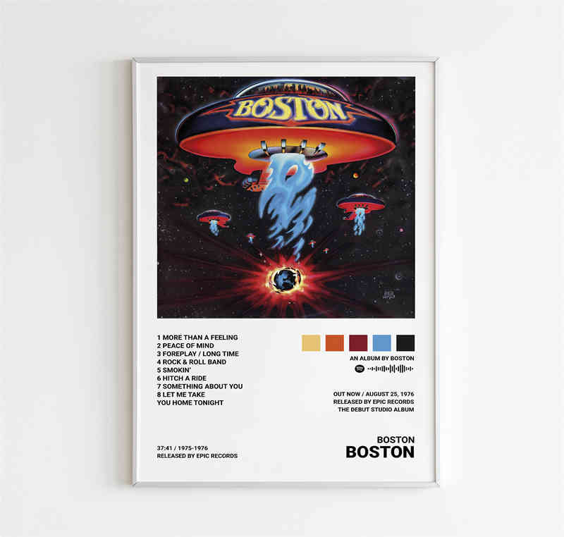 Boston Band Album Cover Minimalist Poster
