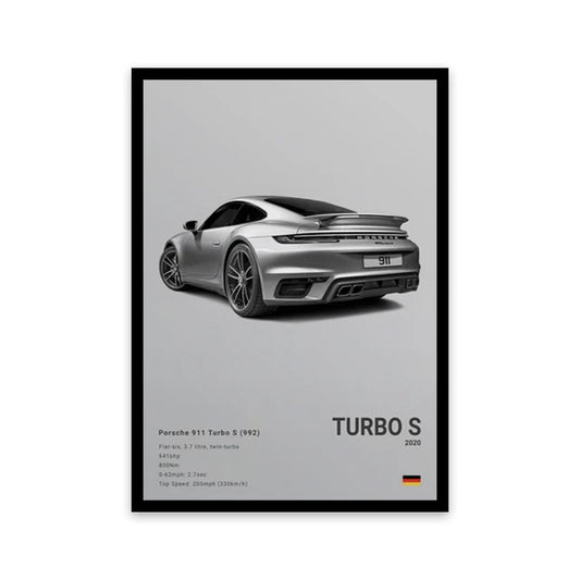 Porsche 911 Turbo S (992) Car Poster