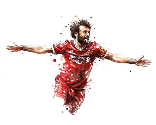 Mohamed Salah Splash Football Star Soccer Poster