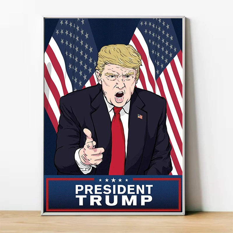 Donald Trump Comic Style Poster
