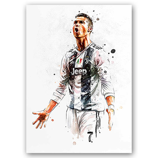 Cristiano Ronaldo Splash Star Soccer Poster