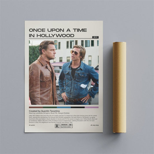 Once Upon A Time In Hollywood Rick Dalton & Cliff Booth Minimalist Movie Poster