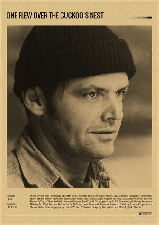 One Flew Over the Cuckoo's Nest Minimalist Movie Poster