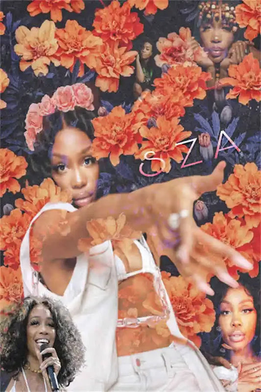 SZA Floral Wall Art Poster