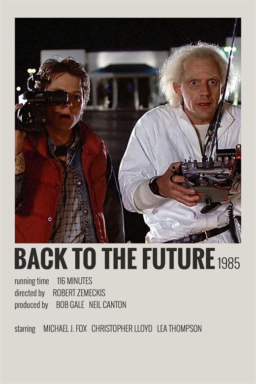 Back To The Future Minimalist Wall Art Poster