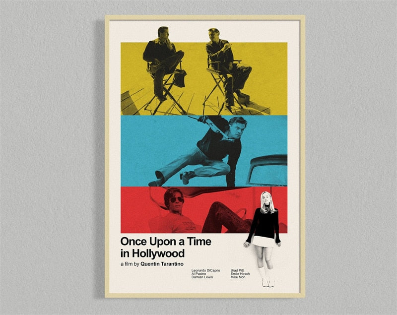 Once Upon A Time In Hollywood Minimalist Movie Wall Art Poster
