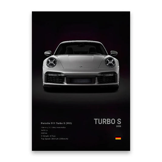 Porsche 911 Turbo S Car Poster