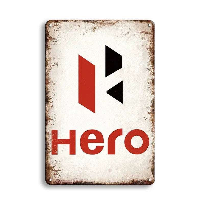 Hero Rustic Man Cave Garage Metal Sign Poster