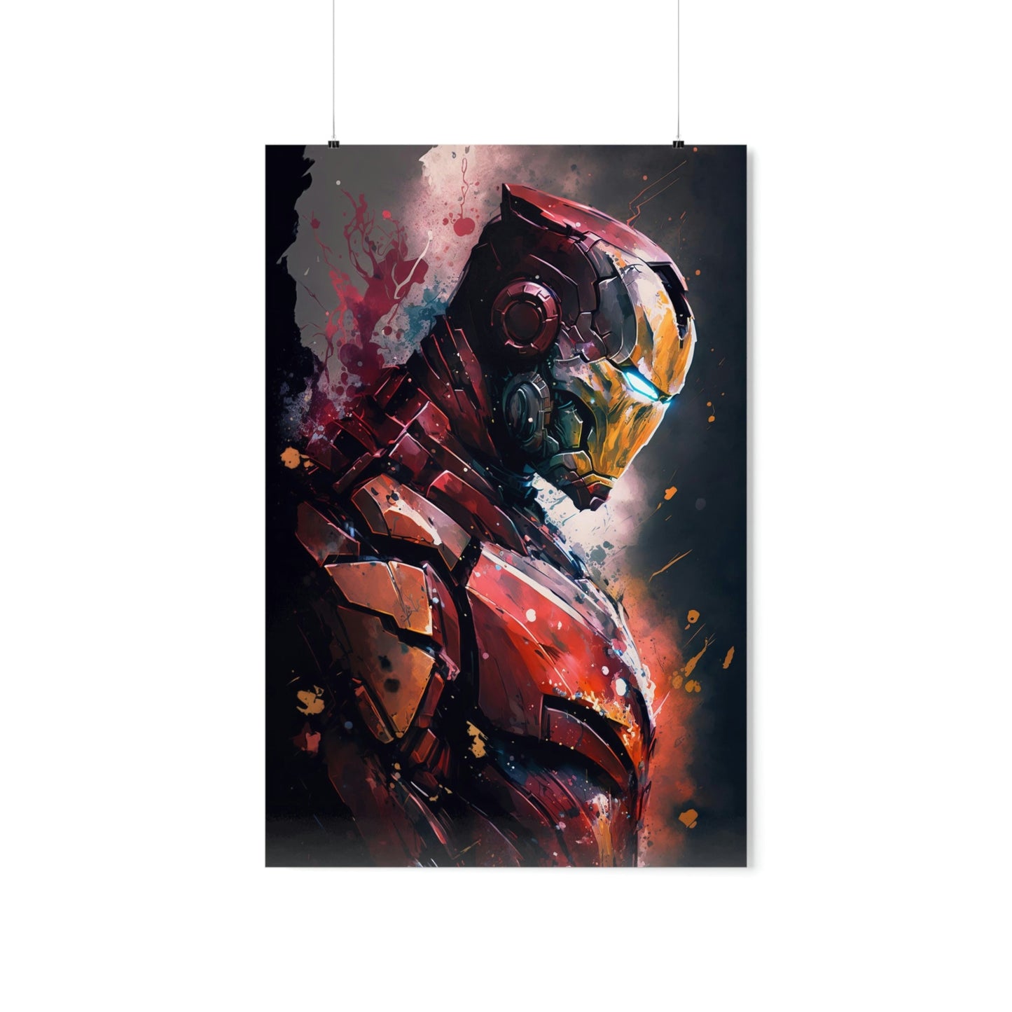 Iron Man Watercolor Marvel Painting Poster