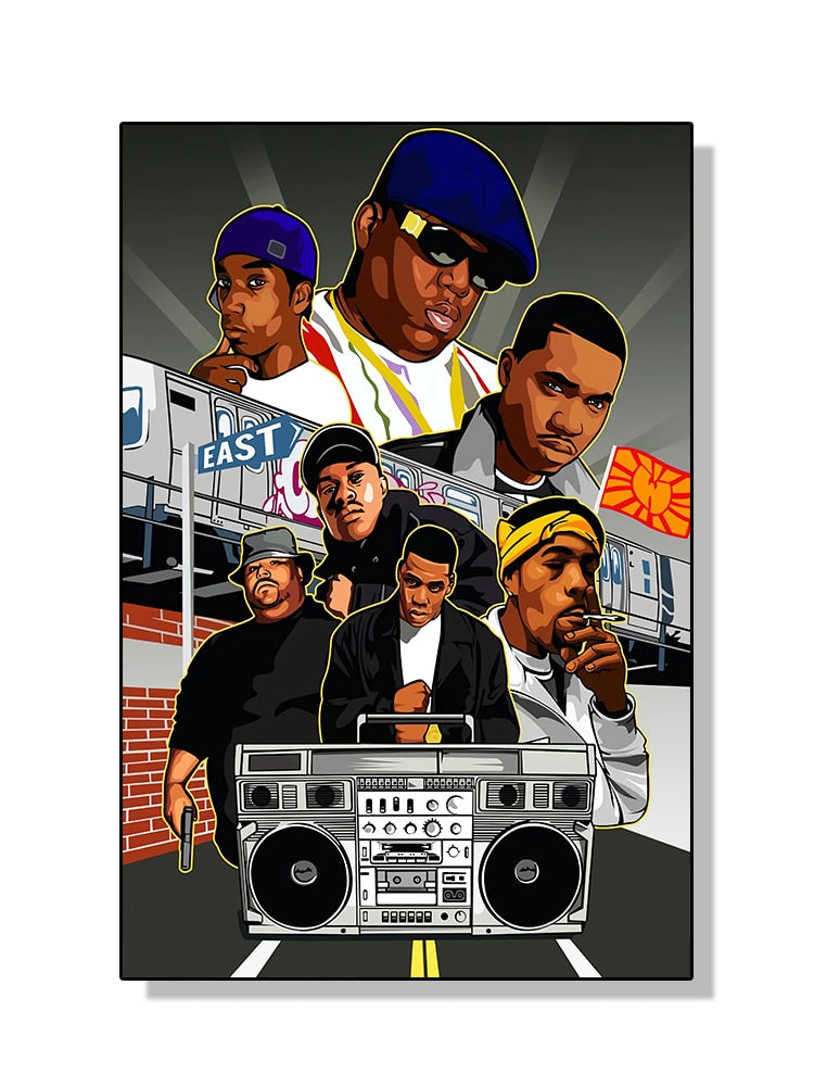Biggie Nas Fat Joe Jay-Z New York Rap Legend Poster