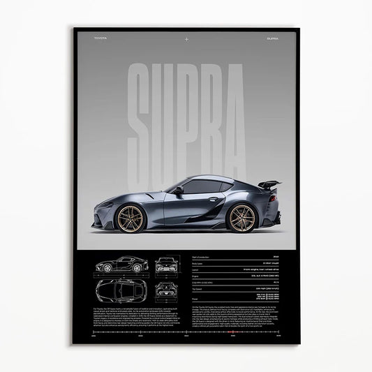 Toyota Supra Car Poster