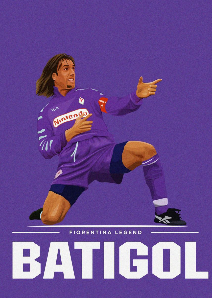 Gabriel Batistuta Batigol Sport Soccer Futbol Poster