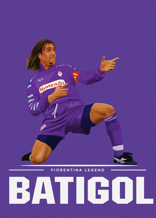 Gabriel Batistuta Batigol Sport Soccer Futbol Poster