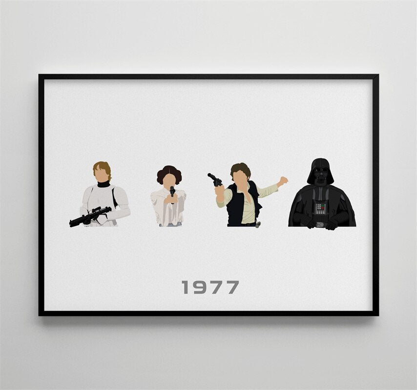 Starwars A New Hope Wall Art Movie Poster