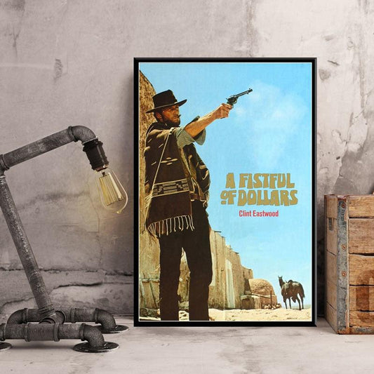 A Fistful Of Dollars Clint Eastwood Classic Western Movie Wall Art Poster - Aesthetic Wall Decor