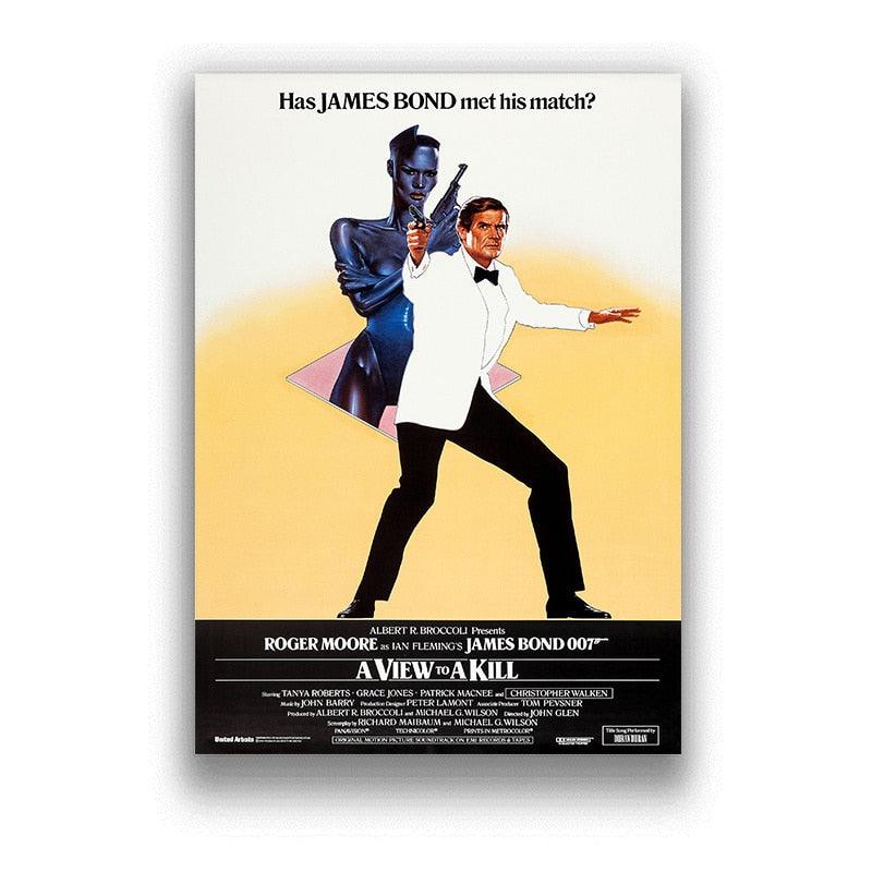 A View To A Kill 1985 007 James Bond Classic Movie Poster - Aesthetic Wall Decor