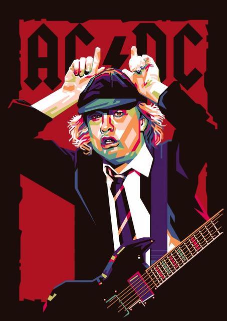 AC/DC Abstract Rock Poster – Aesthetic Wall Decor