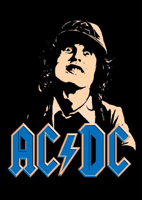 AC/DC Blue Rock Poster – Aesthetic Wall Decor