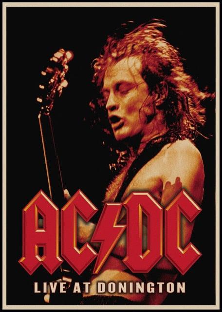 AC/DC Live At Donington Concert Poster - Aesthetic Wall Decor