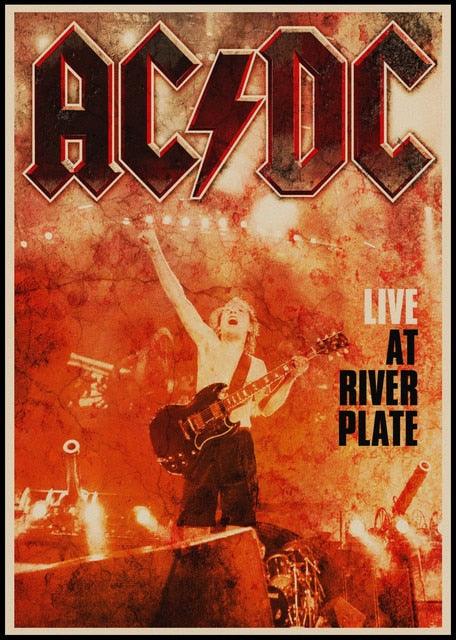 AC/DC Live At River Plate Concert Poster – Aesthetic Wall Decor