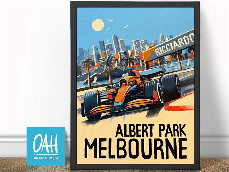 Albert Park Melbourne Ricciardo Formula 1 Motorsport Wall Art Poster - Aesthetic Wall Decor