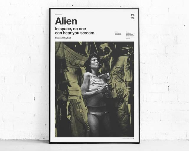 Alien Movie Poster, Minimalist Wall Art Poster - Aesthetic Wall Decor