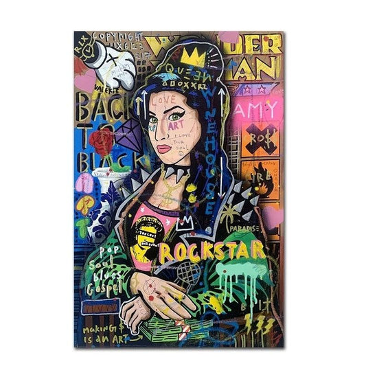 Amy Winehouse Music Legend Graffiti Wall Art Poster - Aesthetic Wall Decor