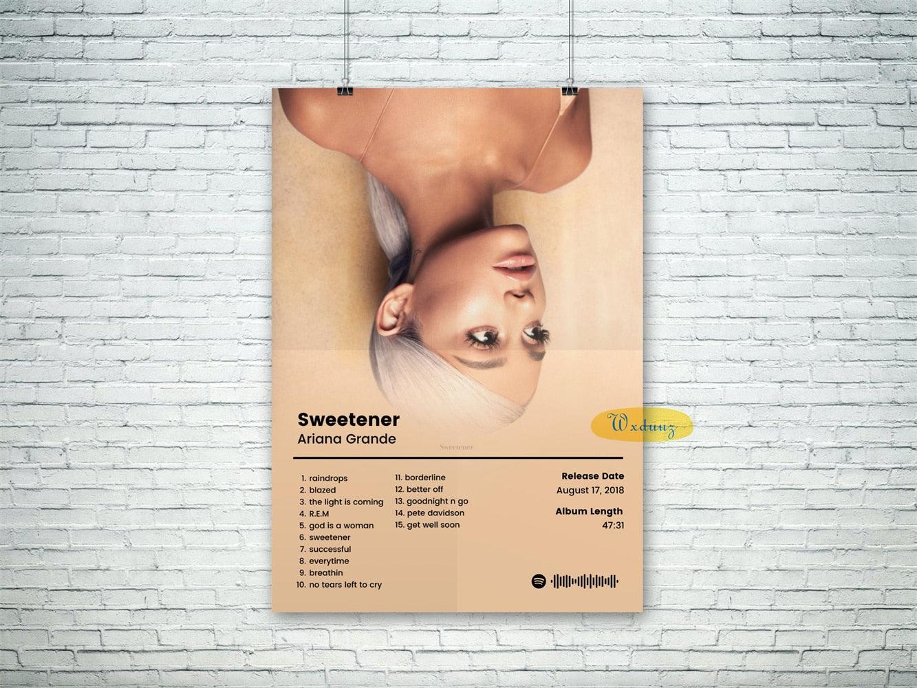 Ariana Grande Sweetener Album Cover Poster - Aesthetic Wall Decor