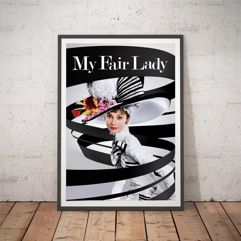 Audrey Hepburn My Fair Lady Vintage Movie Wall Art Poster - Aesthetic Wall Decor