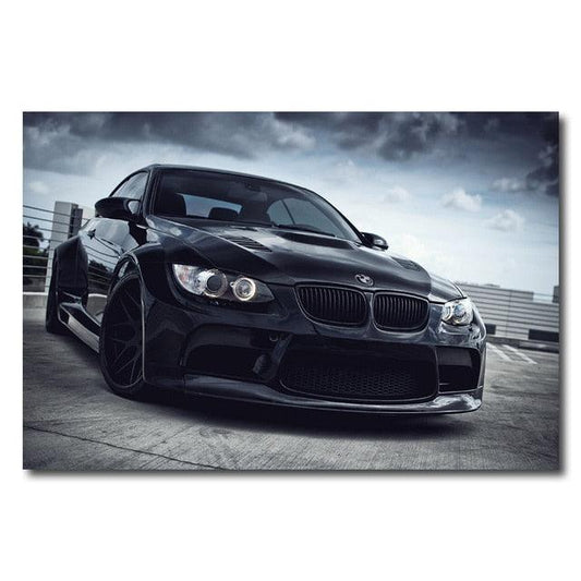 Black BMW Performance Car Modern Poster - Aesthetic Wall Decor